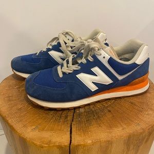 New Balance Classic 574 Encap Men’s Sneakers Blue Orange US Size 11